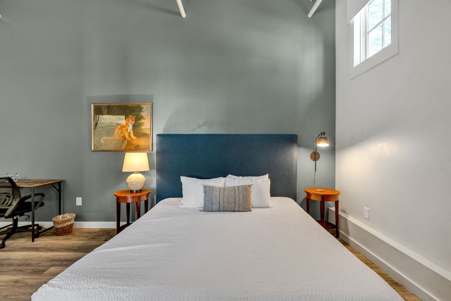 Bedroom one in The Ivories suite