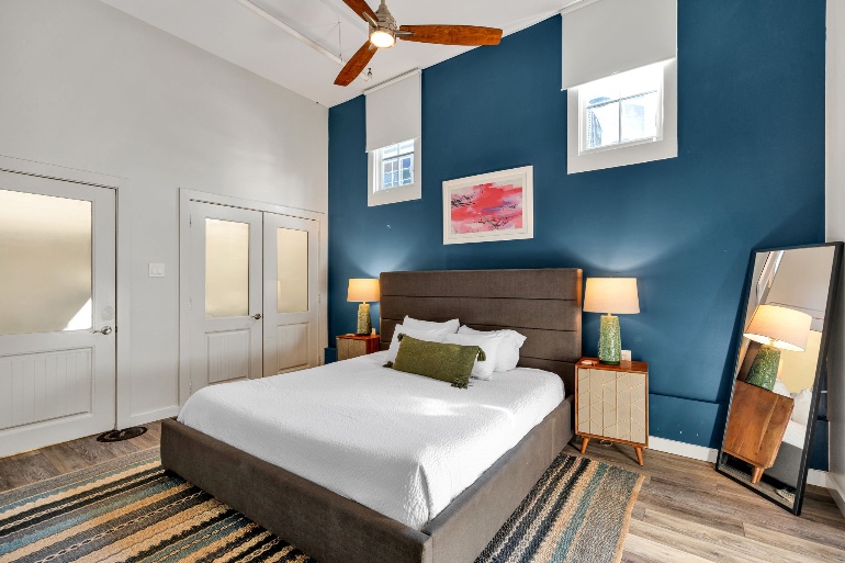 Bedroom three in The Ivories suite