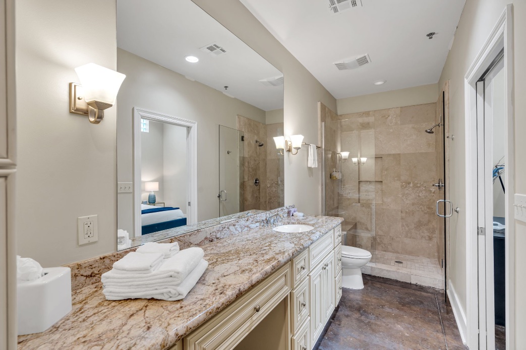 Bathroom one in The Reed suite