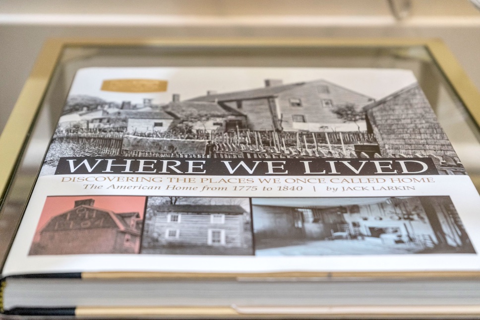 The book Where We Lived resting on the table in The Reed suite