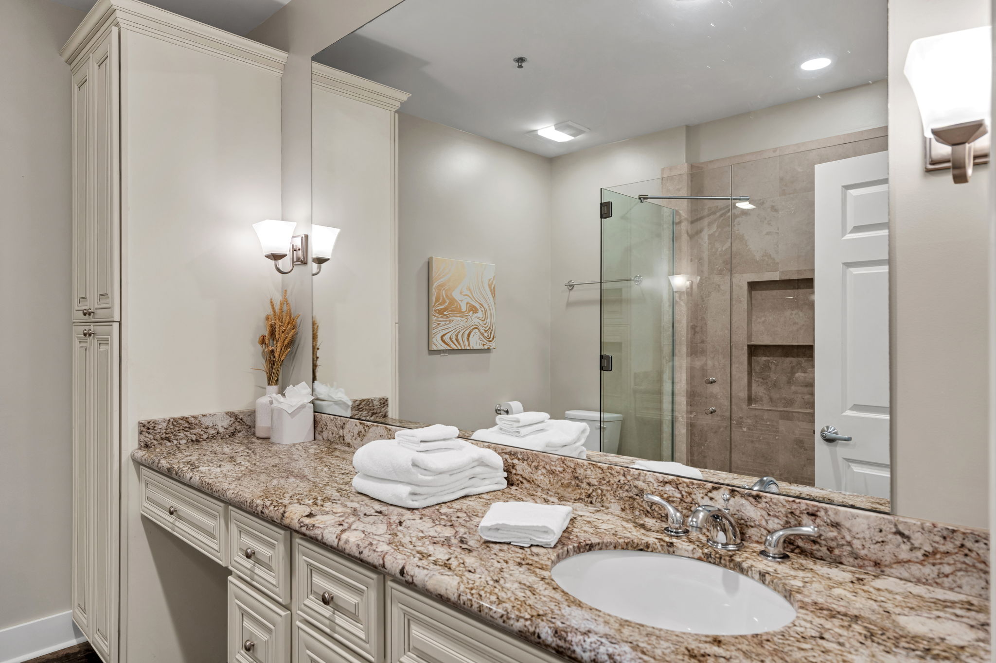 Bathroom one in The Slide suite