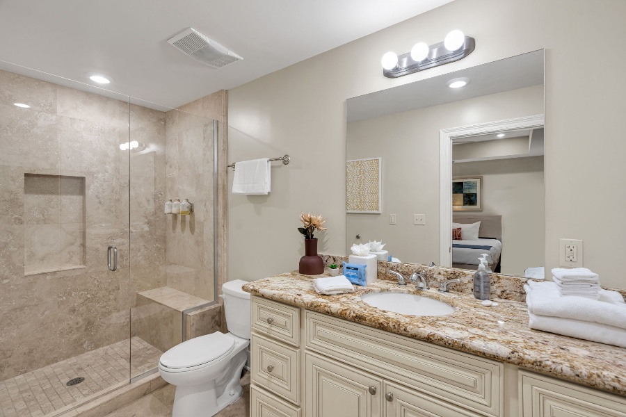 Bathroom one in The Bell suite