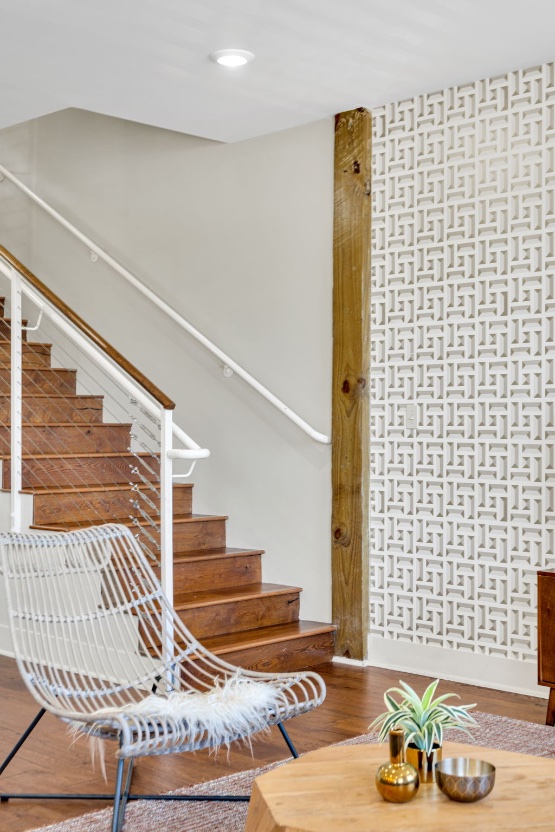 The staircase in The Bell suite