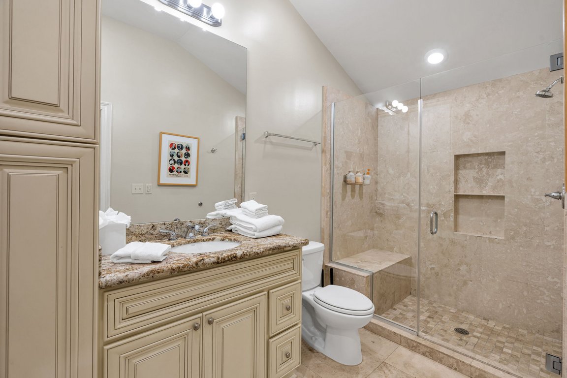 Bathroom one in The Delta suite