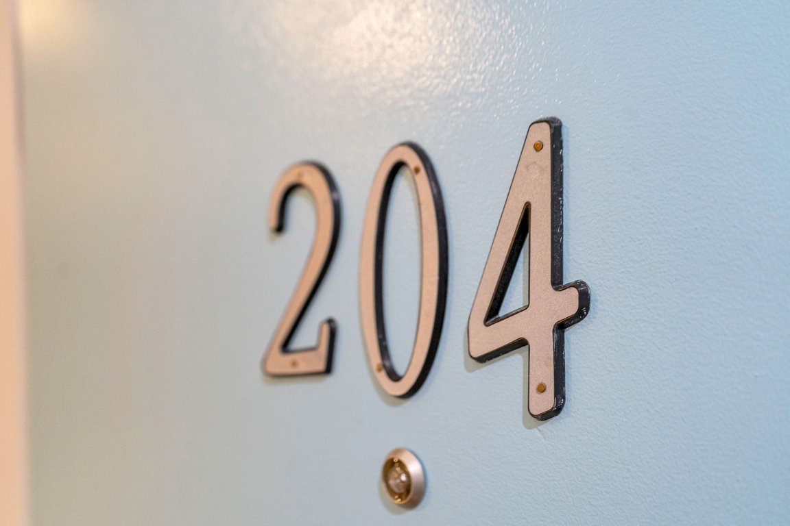 The 204 door number in The Delta suite